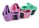 Спортивный набор тканевых фитнес-резинок 3 штуки Hip Resistance Bands с чехлом в комплекте, текстильные разноцветные ленточные эспандеры для фитнеса и растяжки - изображение 8