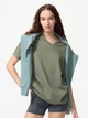 Футболка хлопковая женская Uniqlo 380819775 M Зеленая (1162748304) - изображение 1