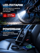 Автомобильный аккумуляторный компрессор с Power Bank LED-фонариком автостопом и цифровым дисплеем - изображение 4
