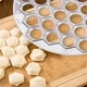 Алюминиевая пельменница на 37 ячеек усилена шестигранная (форма для лепки пельменей) 24,5 см (размер ячейки 3,5 см) - изображение 5