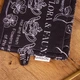 Прихватка Рогожа/Полупанама №216 - Black flowers 17*17*0,5 см - зображення 2