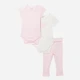 Детский комплект (боди 2 шт + штанишки) для девочки Calvin Klein 876391864 56 см Молочный/Розовый (1159855521) - изображение 1