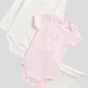 Детский комплект (боди 2 шт + штанишки) для девочки Calvin Klein 408858752 56 см Молочный/Розовый (1159854704) - изображение 3