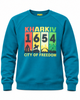 Світшот унісекс реглан 726 тринитка з принтом "Kharkiv 1654 city of freedom" петроль р. М - зображення 1