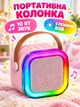 Бездротова караоке-колонка Bluetooth з 2 мікрофонами, RGB-підсвіткою, 4 голосовими ефектами, 10 Вт рожева (514511001528) - зображення 5