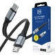 Кабель 3mk Hyper Cable N-SERIES USB-C / MicroUSB 1m QC 3.0 Black (5903108739214) - изображение 1