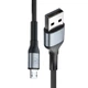 Кабель 3mk Hyper Cable N-SERIES USB-A / MicroUSB 1m 5V/2.4A 12W Черный (5903108680349) - изображение 2