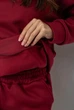Женский теплый спортивный костюм трехнитка на флисе бордовый XL - изображение 2
