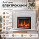 Белый электрокамин ArtiFlame с порталом 1800Вт камин с обогревателем 3D пламенем звуком дров пультом термостатом для дома квартиры - изображение 1