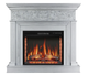 Электрокамин ArtiFlame 1800 Вт до 30 м² с порталом белый дуб патина серебро 3D пламя - изображение 4