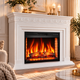 Каминокомплект ArtiFlame 1800 Вт до 30 м² белый с порталом Электрокамин 28 дюймов пристенный с пультом LED-пламенем обогревом для дома - изображение 8