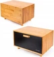 Хлібниця Kamille Black&Wood бамбукова 36х26х23см зі сталевою кришкою - изображение 4