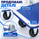 Вантажний платформний візок до 150 кг на 4 колесах, складський транспортний візок з платформою 72×45 см, складною ручкою та антиковзким покриттям для складу, магазину, гаража - зображення 4