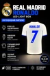 LED Нічник Лайтбокс Real Madrid Cristiano Ronaldo White Light Box (15,5х21х3см) Для Дому Світильник Реал Мадрид Кріштіану Роналду / Білий - изображение 1