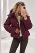 Пуховик жіночий теплий бордовий 42-46 р5041.М427 - зображення 3