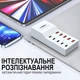 Сетевое зарядное устройство Addap WLX-T6 10 USB-портов 50W огнеупорное белое - изображение 5