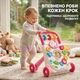 Ходунки детские 2-in-1 Baby Activity Walker музыка, противоскользящие колеса, регулировка скорости, шестерни, геометрический сортер, подсветка, пальчиковые игры Розовый (1688-160/02) - изображение 6