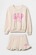 Комплект: футболка и шорты Gap 92(см) Молочный (158684) - изображение 1