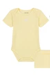 Комплект: боди и брюки Calvin Klein 68-74(см) Жёлтый-Бежевый (158505) - изображение 2