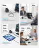 Сетевое зарядное устройство для телефона GaN 140W с дисплеем на 4 порта 3USB-C + USB-A Vention DASH PRO GaN5.0 Charger with Smart Display Titanium Gray - изображение 7