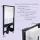 Готовое решение Qtap для ванной комнаты: подвесной унитаз Gemini Ultra Quiet 485x340x350 + комплект инсталляции Standard (линейная кнопка Black) - изображение 4