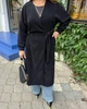 Женский кардиган теплый удлиненный из альпаки с поясом 60/62, Черный (VL_1112_28) - изображение 8