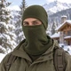 Балаклава флисовая зимняя DM-AA для полевых выходов и туризма One Size оливковая - изображение 5