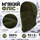 Балаклава детская флисовая зимняя RT-TT с регулировкой, оливковая - изображение 3