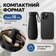 Складной карманный мини-зонт в футляре 90 × 52 см, 15 см в сложенном виде, 240 г, черный - изображение 2