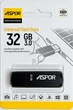 USB флешка Aspor AR121 32 GB чорний USB 3.0 (985016) - зображення 1