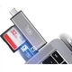 Chuanyu [Двухкарточный кардридер двойного назначения] USB/Type-C 3.0 Высокоскоростной многофункциональный кардридер для камер, телефонов, компьютеров, дронов DJI, карманных кардридеров - изображение 3