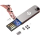 ASUS 8 ГБ USB 2.0 однопортовый миниатюрный металлический USB-накопитель U200, цвет «космический серебристый» - изображение 1