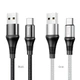 Кабель HOCO X50 Excellent charging data for Type-C 3A/1m. Black - изображение 3