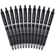 M&G Stationery K35, Висувна гелева ручка, Студентська чорна ручка 0,5 мм, Фірмова ручка, Ділова куляста ручка, Ручка для спеціальних іспитів, Високоякісне офісне приладдя, Чорна, 12 ручок/коробка - изображение 4