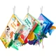 Набор из 3 мягких книжек-переносок для малышей Xinger Baby Cloth Books: прочные, износостойкие, моющиеся, не выцветающие, с рисунком «Океан, джунгли, ферма, хвост». - изображение 2