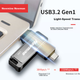 USB-накопитель Newmine NM-R128S 128 ГБ с двойным интерфейсом, разъемом USB Type-C, металлическим корпусом, вращающимся диском, высокой скоростью чтения/записи, подходит для бизнеса, офиса и кабинета. - изображение 5