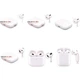 Захисний чохол Penggu для Apple AirPods 4, магнітний, з автоматичним відкриттям та шумопоглинанням, силіконовий, білий - изображение 2