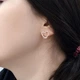Серьги с цирконами "Переплетение двух сердец" медзолото 18К Xuping Jewelry в бархатной коробочке (6620) - изображение 3