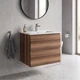 Тумба Creavit Alinda AD0060.10.VV 60 см з раковиною SU, Walnut (волоський горіх) - изображение 1