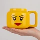 Чашка кружка для напитков голова минифигурки в стиле LEGO Women 250 мл керамическая желтая (LB-239004) - изображение 1