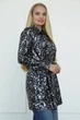 Довга сорочка з куліскою Tatiana ДЕЙЗИ чорна (сріблястий тигр) 60 - зображення 2