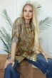 Довга сорочка з куліскою Tatiana ДІЯ золотиста (леопард) 58 - зображення 7