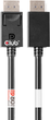 Kabel Club 3D DisplayPort 2.1 VESA DP80 1.6 m Black (CAC-1092) - obraz 2