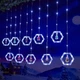 Світлодіодна гірлянда штора AND SF-48 10 фігурок пластик, ширина 3 м, довжина 80 см - изображение 3