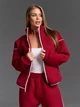 Спортивный костюм из трикотажа пенье на флисе со свободным кроем ISSA PLUS 15927 XL бордовый (issa2007682874422) - изображение 4