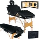 Массажный стол BodyFit 4-х секционный 60см деревянный, сложный, с аксессуарами, кушетка - Польша Черный - изображение 1