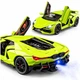 Машинка металлическая Lamborghini Aventador 1:24 инерционная со светом звуком и эффектом распыления дыма Салатовый 78159 - изображение 2