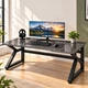 Игровой компьютерный стол письменный столик для дома и офиса 120х60х72.5 см Серый (QD545) - изображение 1