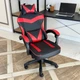 Геймерское Кресло Раскладное с Широким Сидением до 120 кг Компьютерное Игровое Кресло для Геймера с Подушками DEXON RD Красное / Черное - изображение 4
