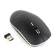 Бездротова оптична миша, USB, 1600 dpi, чорний (MUSW-4B-01) - изображение 1